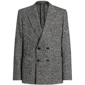 Dolce & Gabbana, Heren, Jassen, Grijs, Maat: M Wol,