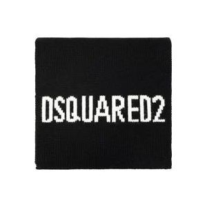 Dsquared2 Wollen sjaal , Black , Heren , Maat: ONE Size