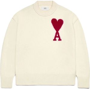 Ami Paris, Heren, Truien, Wit, Maat: XL Wol,