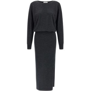 P.a.r.o.s.h., Dames, Jurken, Grijs, Maat: XS Wol,