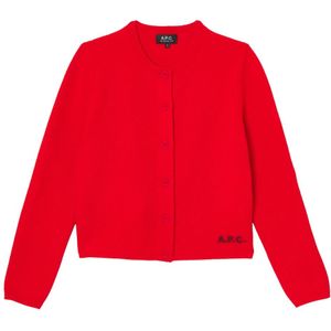 A.p.c., Dames, Truien, Rood, Maat: XS Wol,
