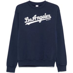 Sporty & Rich, Dames, Sweatshirts & Hoodies, Blauw, Maat: L Katoen,