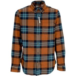 Timberland, Heren, Overhemden, Geel, Maat: S Flanel,