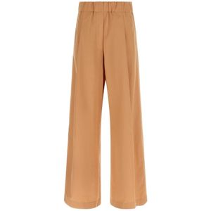 Dries Van Noten, Dames, Broeken, Beige, Maat: XS Katoen,