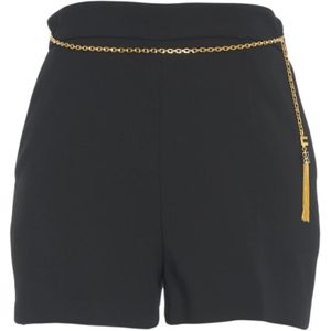 Elisabetta Franchi, Dames, Korte broeken, Zwart, Maat: S