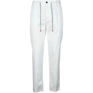Eleventy, Heren, Broeken, Wit, Maat: W40 Katoen,