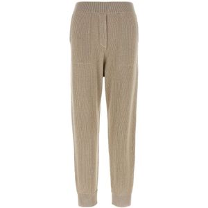 Brunello Cucinelli, Dames, Broeken, Geel, Maat: S Kasjmier,