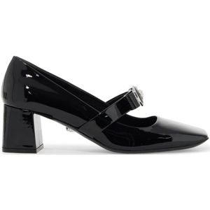 Versace, Dames, Schoenen, Zwart, Maat: 36 EU Leer,