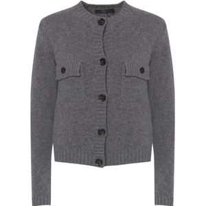 Weekend Max Mara, Dames, Truien, Grijs, Maat: S Wol,