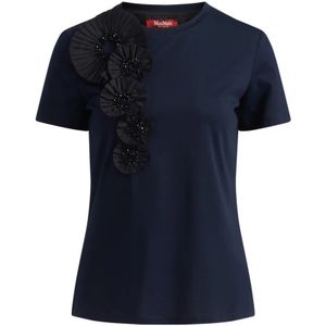 Max Mara Studio, Dames, Tops, Blauw, Maat: M