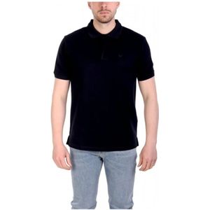 Emporio Armani - Blauwe Polo T-shirts - Katoen - Heren