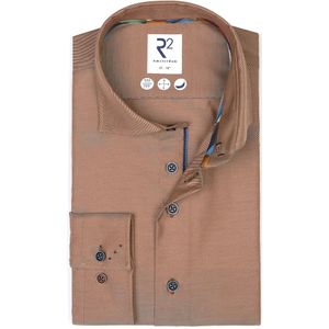 R2 Amsterdam, Heren, Overhemden, Bruin, Maat: XL