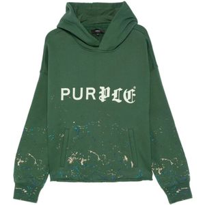Purple Brand, Heren, Sweatshirts & Hoodies, Groen, Maat: XL Katoen,
