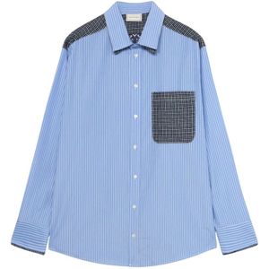 Pierre-Louis Mascia, Heren, Overhemden, Blauw, Maat: XS Katoen,