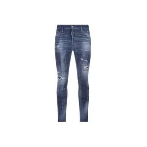 Dsquared2 Blauwe Skinny Jeans met Distressed Look , Blue , Heren , Maat: 2XL