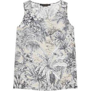 Marina Rinaldi, Dames, Tops, Beige, Maat: 3XL Linnen,