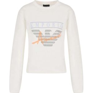 Emporio Armani, Dames, Sweatshirts & Hoodies, Wit, Maat: M
