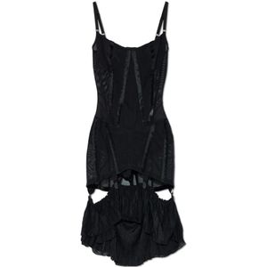 Knwls, Dames, Jurken, Zwart, Maat: XS Satijn,