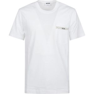 Moschino, Heren, Tops, Wit, Maat: S