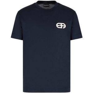 Emporio Armani, Heren, Tops, Blauw, Maat: 2XL Katoen,