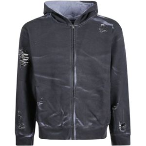 Acne Studios, Heren, Sweatshirts & Hoodies, Zwart, Maat: S