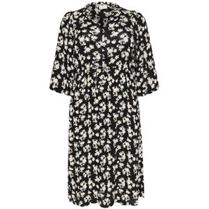 Kaffe Curve, Dames, Jurken, Zwart, Maat: XL Viscose,