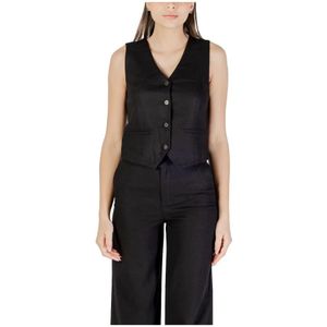 Only, Dames, Jassen, Zwart, Maat: M Linnen,