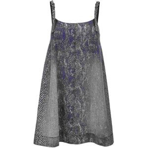 Versace Jeans Couture - Jurk - Blauw - Mini Slipjurk - Verstelbare Schouderbandjes