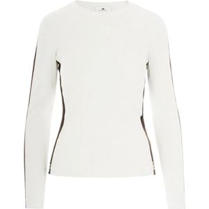 Elisabetta Franchi - Trui met Lange Mouwen - Wit - Dames - Elegant