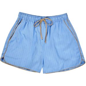 Munthe Broek 'UPPI'  lichtblauw / wit