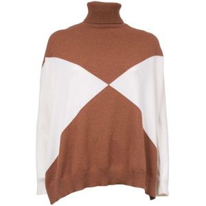 Le Tricot Perugia, Dames, Truien, Bruin, Maat: 2XS Zijde,