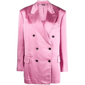 Tom Ford, Dames, Jassen, Roze, Maat: 3XS Viscose,