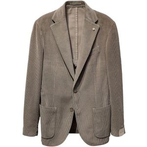 L.b.m. 1911, Heren, Jassen, Beige, Maat: M Corduroy,