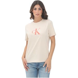 Calvin Klein Jeans, Dames, Tops, Beige, Maat: XS