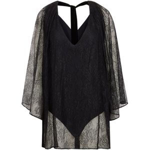 Nina Ricci, Dames, Tops, Zwart, Maat: 2XS