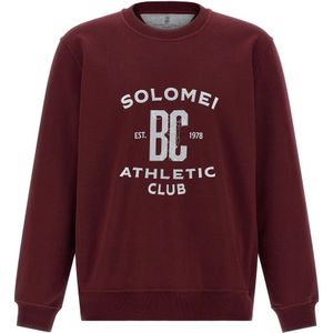 Brunello Cucinelli, Heren, Sweatshirts & Hoodies, Rood, Maat: 2XL Katoen,