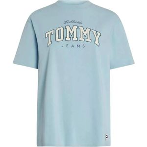 Tommy Hilfiger, Dames, Tops, Blauw, Maat: S Katoen,