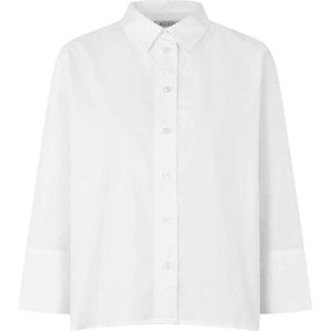 Masai, Dames, Blouses & Shirts, Wit, Maat: XS Katoen,