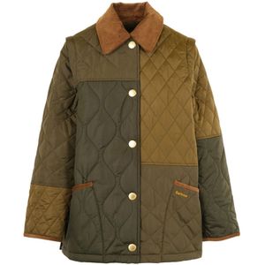 Barbour, Dames, Jassen, Groen, Maat: L Leer,