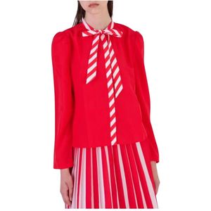 Silvian Heach, Dames, Blouses & Shirts, Rood, Maat: S Katoen,
