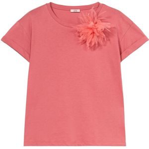 Oltre, Dames, Tops, Roze, Maat: XL Katoen,