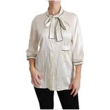 Dolce & Gabbana, Dames, Blouses & Shirts, Beige, Maat: L Zijde,