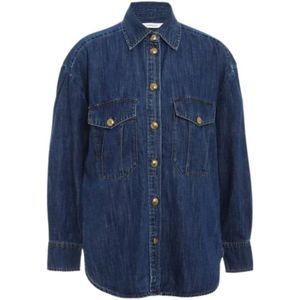 Zimmermann, Dames, Blouses & Shirts, Blauw, Maat: XS Denim,