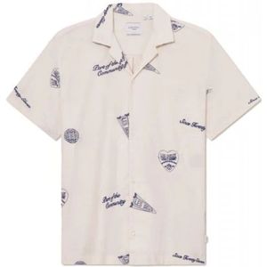 Les Deux, Heren, Overhemden, Beige, Maat: M Katoen,