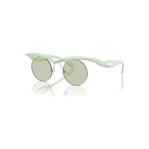 Prada Stijlvolle zonnebril voor vrouwen , Green , Dames , Maat: 43 MM