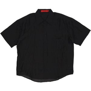 Acupuncture, Heren, Overhemden, Zwart, Maat: L Katoen,