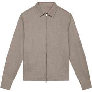 Valenza, Heren, Jassen, Beige, Maat: S Flanel,