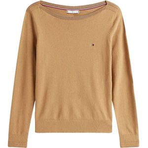 Tommy Hilfiger, Dames, Truien, Bruin, Maat: M Katoen,