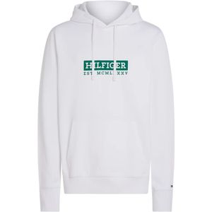 Tommy Hilfiger, Heren, Sweatshirts & Hoodies, Wit, Maat: S Katoen,