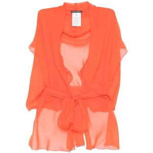 Alberta Ferretti, Dames, Badkleding, Oranje, Maat: ONE Size Zijde,